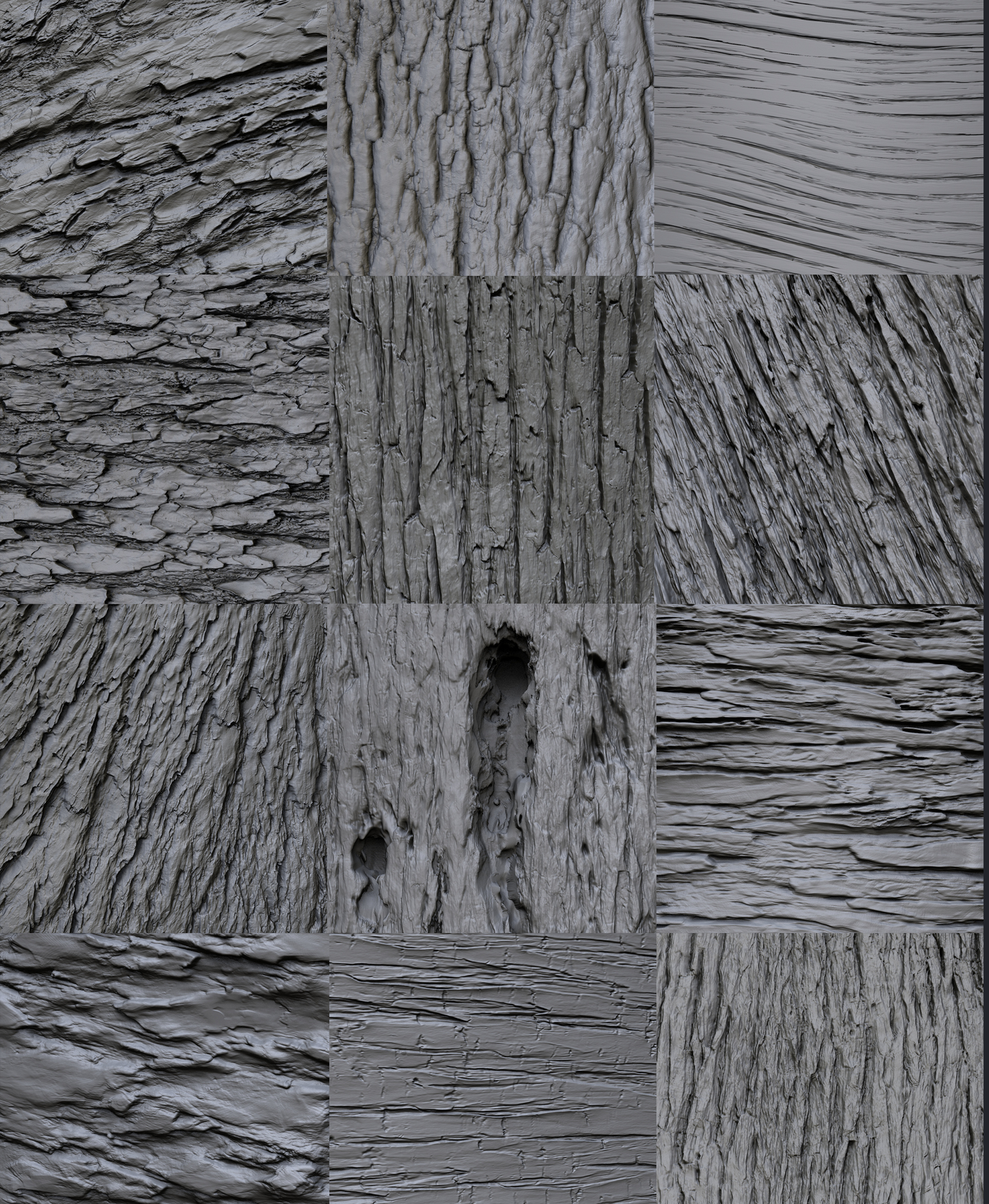 Bark & Wood brushes pack