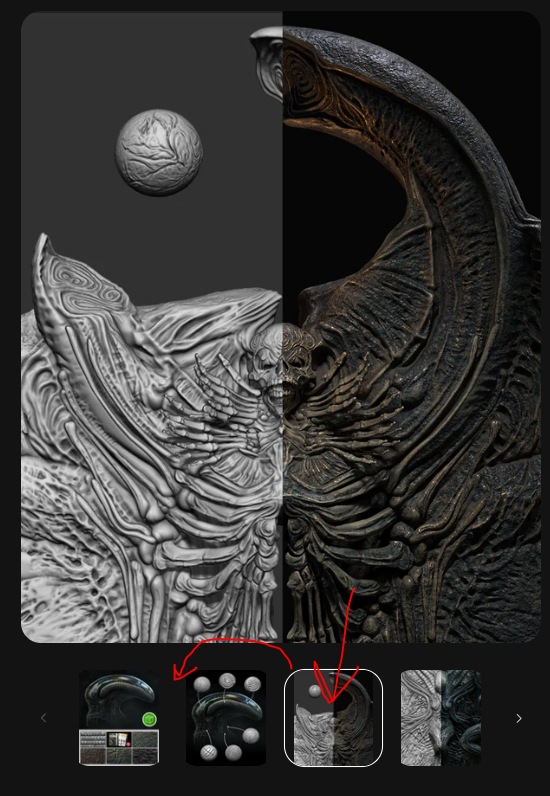 Giger & Beksinski Tribute Brushes pack for ZBrush