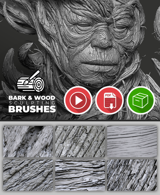 Bark & Wood brushes pack