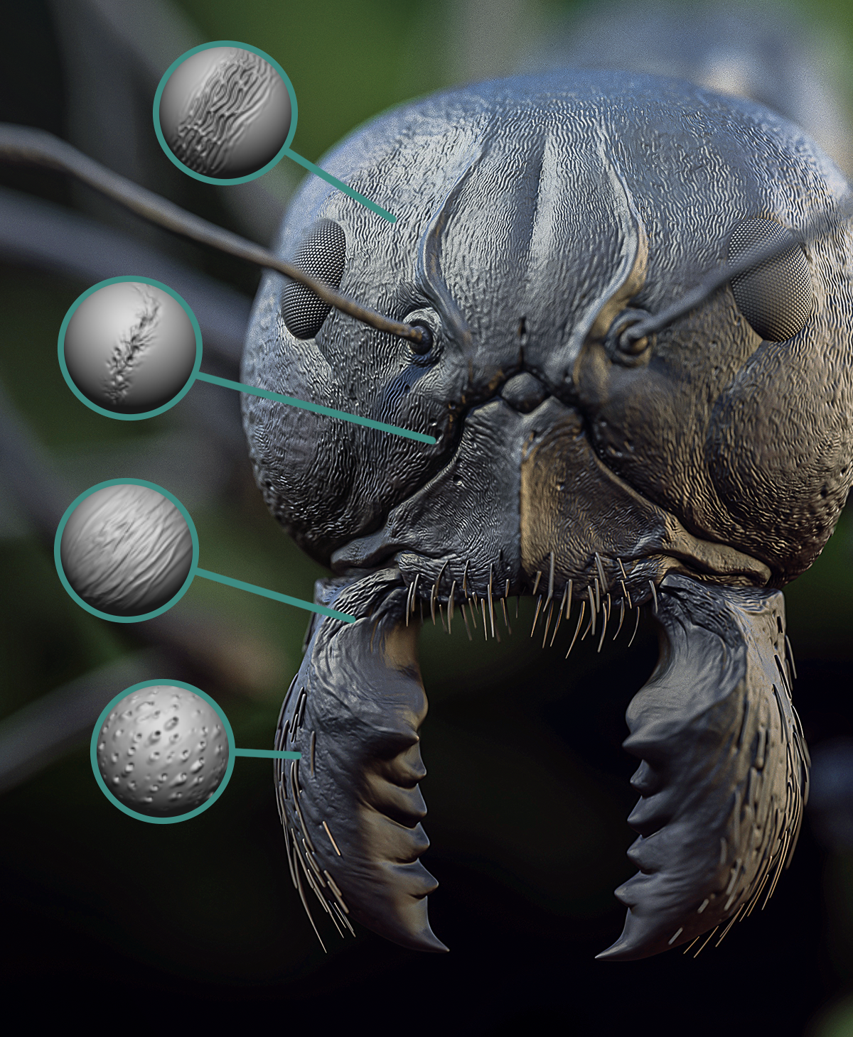 Insect Detailing Brushes for ZBrush