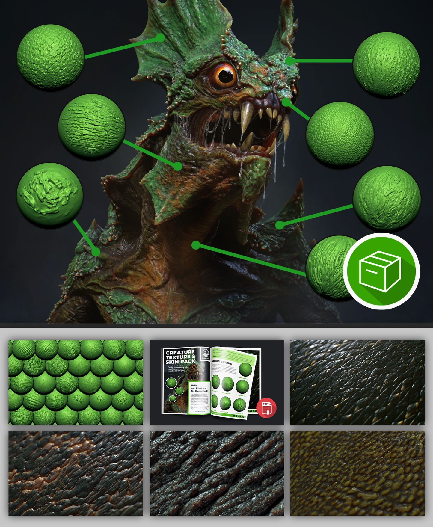 Creature Texture and Skin Brushes Pack