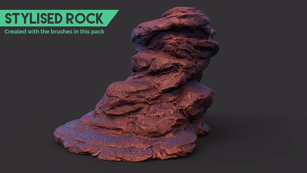 ZBrush Advanced Brushes pack - ROCKS